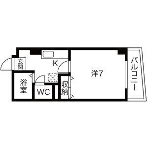 1K 間取り図