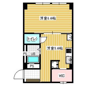 1DK 間取り図