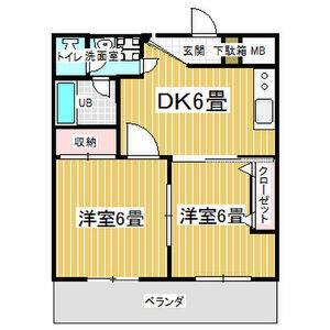 2DK 間取り図