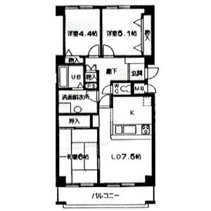 3LDK 間取り図