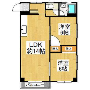 2LDK 間取り図