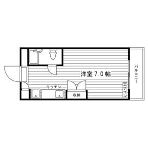 1K 間取り図