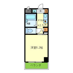 1K 間取り図