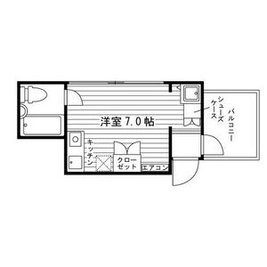 1R 間取り図