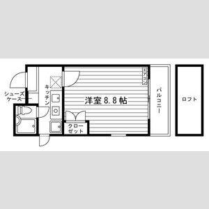 1K 間取り図