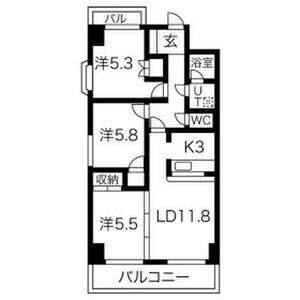 3LDK 間取り図