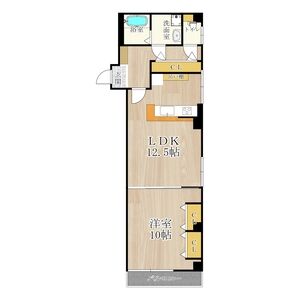 1LDK 間取り図