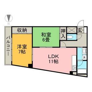 2LDK 間取り図