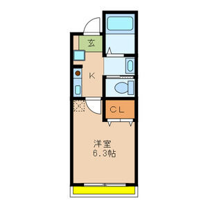 1K 間取り図