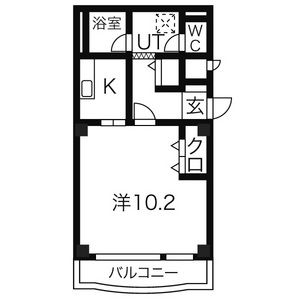 1K 間取り図