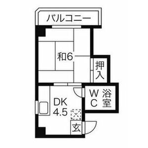 1DK 間取り図