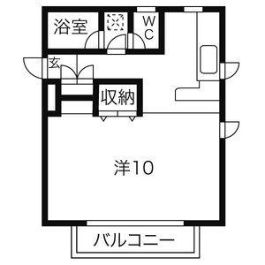 1K 間取り図