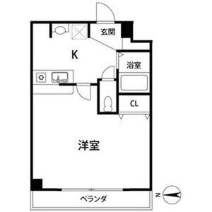 1K 間取り図