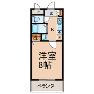 1K 間取り図