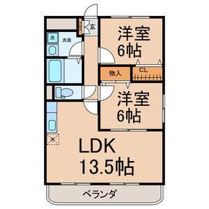2LDK 間取り図