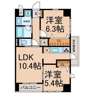 2LDK 間取り図
