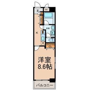 1K 間取り図