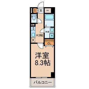 1K 間取り図