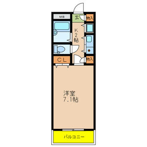 1K 間取り図
