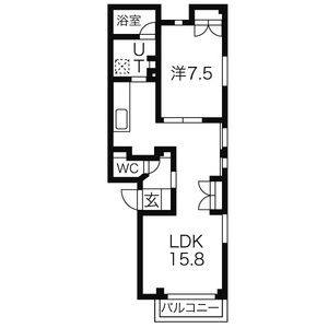 1LDK 間取り図