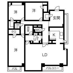 3LDK 間取り図