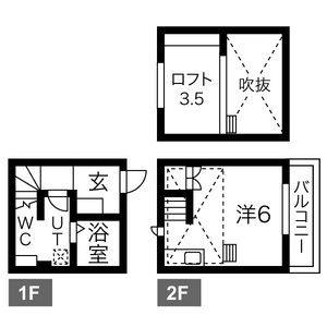 1K 間取り図