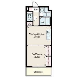 1DK 間取り図