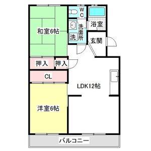 2LDK 間取り図