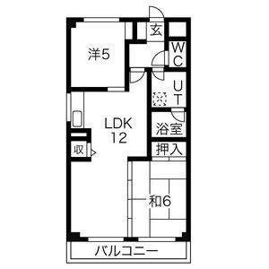 2LDK 間取り図