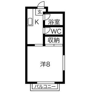 ワンルーム 間取り図