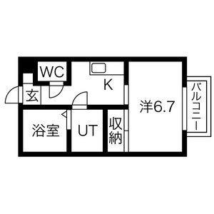 ワンルーム 間取り図