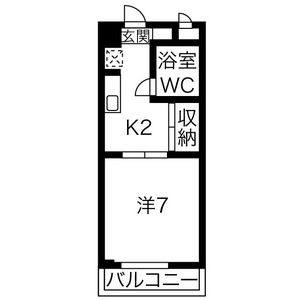 1K 間取り図