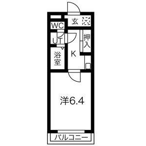 1K 間取り図