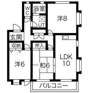 3LDK 間取り図
