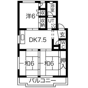3DK 間取り図