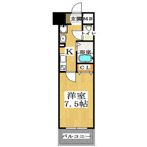 1K 間取り図