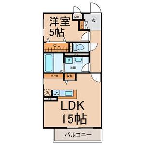 1LDK 間取り図
