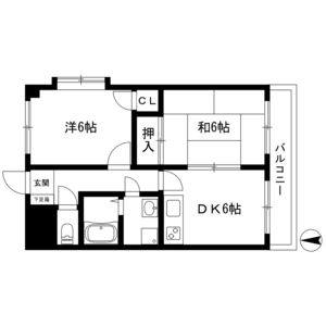 2DK 間取り図