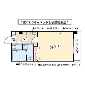 1K 間取り図