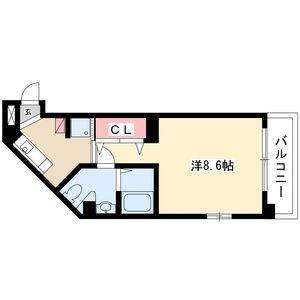 1K 間取り図