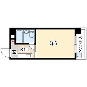 1K 間取り図