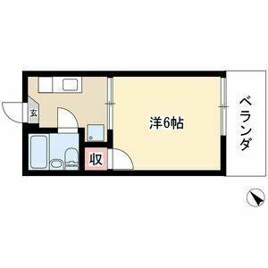 1K 間取り図