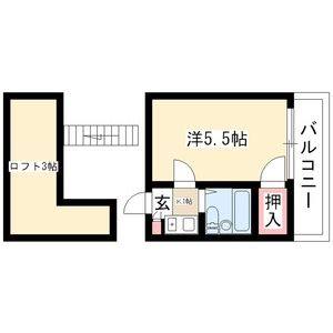 1K 間取り図