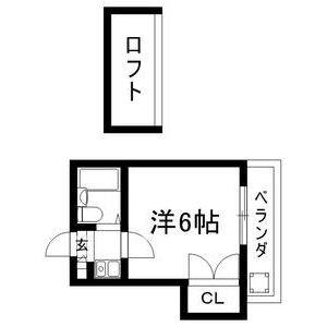 1K 間取り図