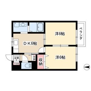 2DK 間取り図