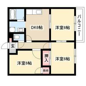 3DK 間取り図