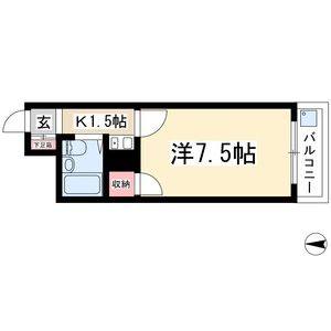 1K 間取り図