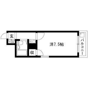 1K 間取り図