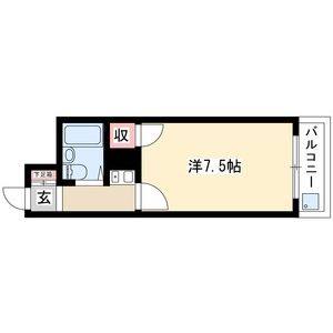 1K 間取り図