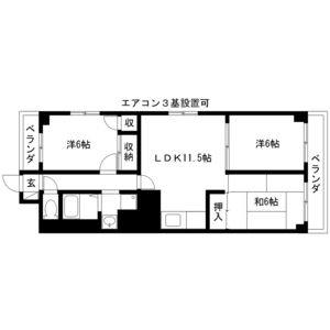 3DK 間取り図